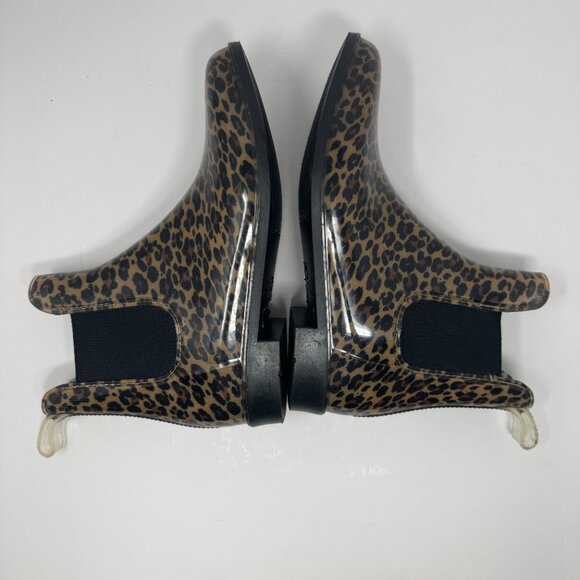 Joe Fresh Leopard Print Chelsea Ankle Rain Boots US 10 - Picture 5 of 9